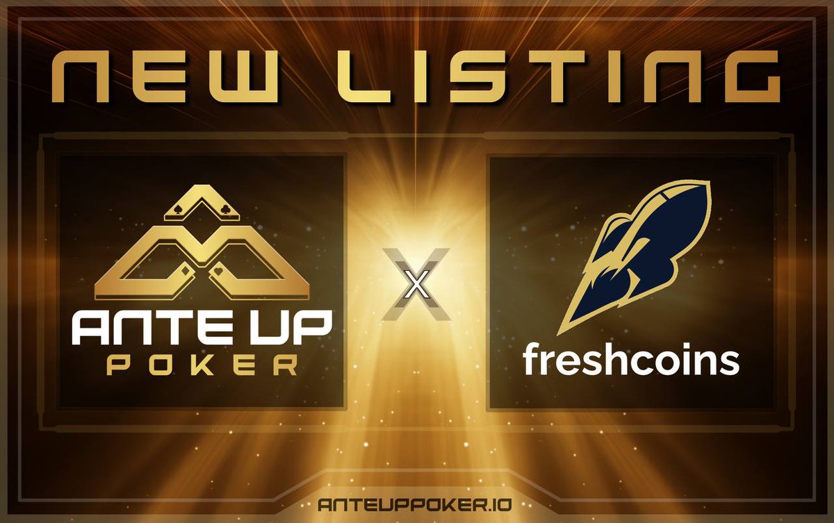 📣 We are now listed @FreshCoinsIo 

Check us out, give us a Vote & add us to your watchlist:

freshcoins.io/coins/ante-up

🗣 #AnteUp #ETH