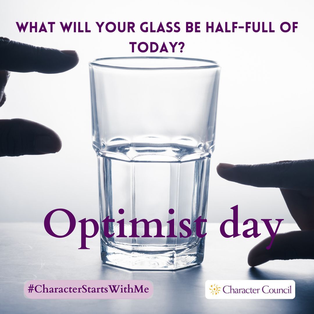 CharacterCincy's tweet photo. Happy #OptimistDay!  Did you know there are almost 3000 #Optimist International clubs in at least 20 countries worldwide?  There are quite a few in and around Cincinnati.  What will your glass be half-full of today?  
#OptimismDay #Positivity #Confidence  #CharacterStartsWIthMe https://t.co/XJ7AVR0jP6