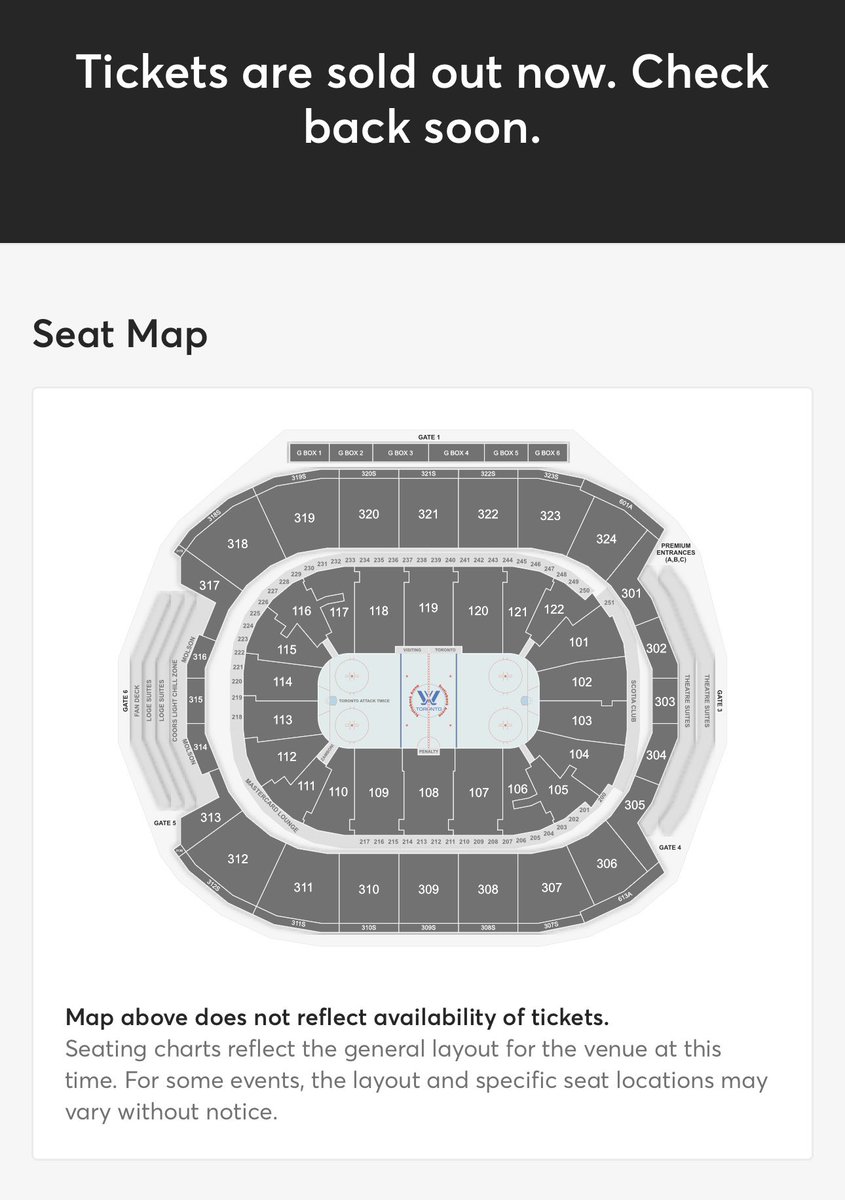 SCOTIABANK ARENA SELL OUT 

That didn’t take long.

After the presale window and tickets only being available to the public for two hours, the PWHL game between Toronto and Montreal at Scotiabank Arena is sold out.

Nearly 19,000 fans will set a new pro women’s hockey record.