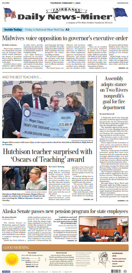 Milken's tweet photo. Hutchison teacher surprised with 'Oscars of teaching' award https://t.co/Y95Fm92pYE via @newsminer
@fsdk12 @AlaskaDEED @NIETjbarnett @NIETteach #MilkenAward #MEA3K #FairbanksAK #Alaska #northstarexcellence #fnsbsd #aklearns https://t.co/72k2Jrl3Ue