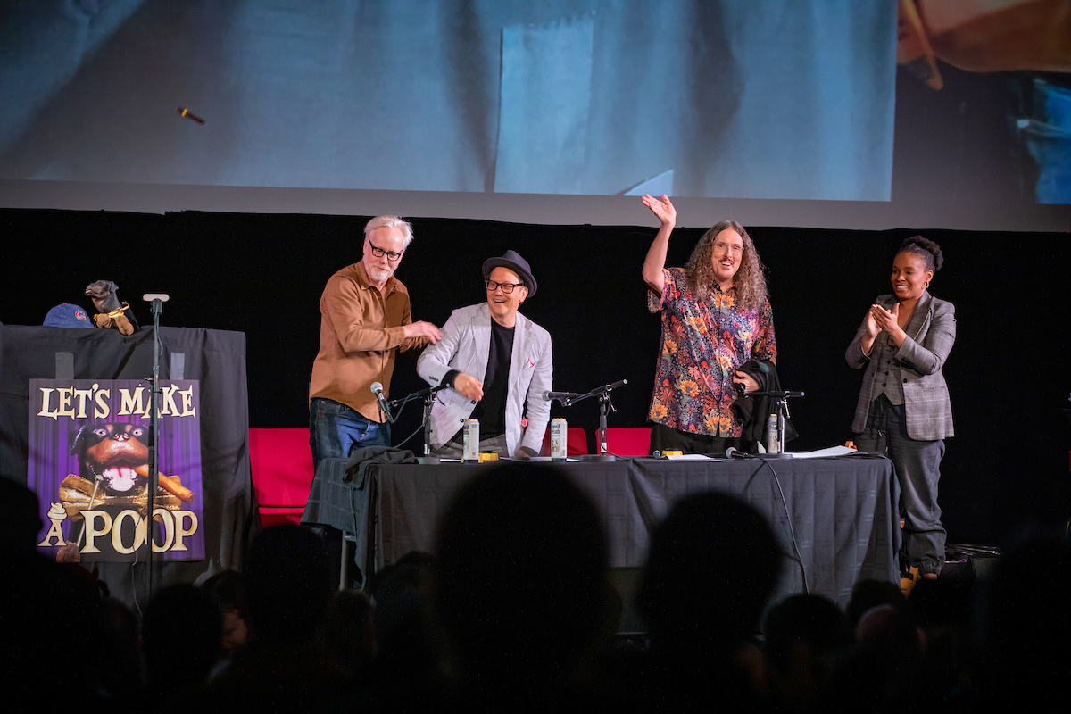 TriumphICDHQ's tweet photo. Have great pics from #LetsMakeAPoop @SFSketchfest but if anyone who was there took VIDEO please feel free to post it here! Trying to cobble together highlights f'th'people. Thanks! - RS @alyankovic #thomaslennon @donttrythis @RobSchneider @ambermruffin
pics @JakubMosur https://t.co/g27GVctdsT