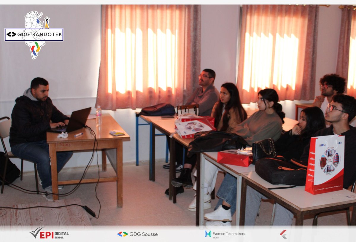 GDGSousse's tweet photo. ๐คฉCelebrate the success of our recent GoLang session! โจ
Kudos to the awesome trainer Hamza Abdellaoui and big thanks to participants for the vibrant energy!โก
#gdgrandotek #gdgsousse @wtm_sousse #GDGMena #golang #go @Nour_BOUAYADI @googledevs @BarisYesugey https://t.co/9EhqhuCIrW