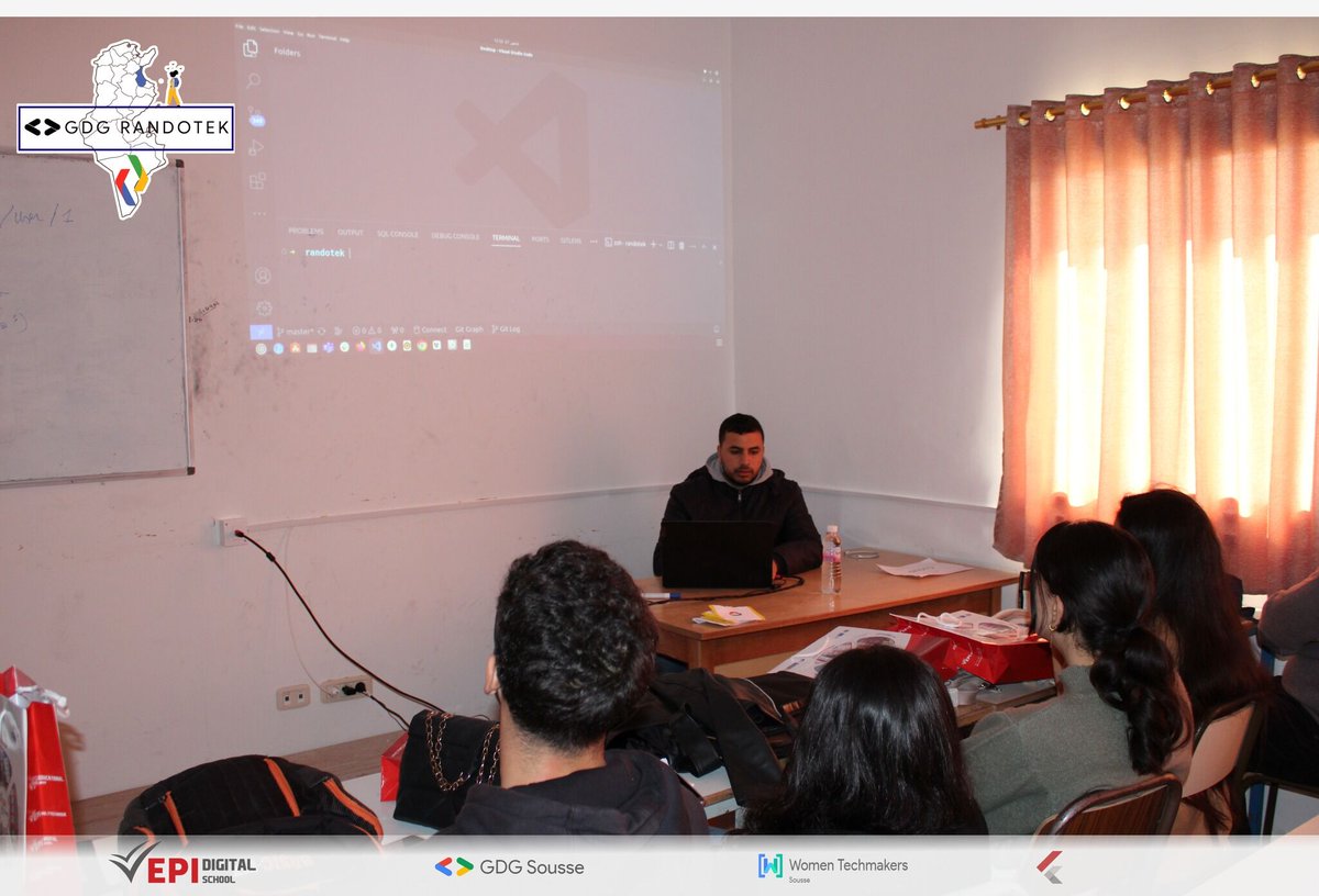 GDGSousse's tweet photo. ๐คฉCelebrate the success of our recent GoLang session! โจ
Kudos to the awesome trainer Hamza Abdellaoui and big thanks to participants for the vibrant energy!โก
#gdgrandotek #gdgsousse @wtm_sousse #GDGMena #golang #go @Nour_BOUAYADI @googledevs @BarisYesugey https://t.co/9EhqhuCIrW