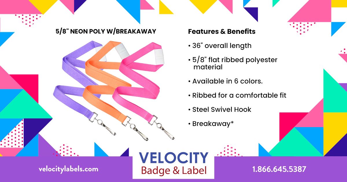 Consider using color-coded lanyards to easily identify different groups or roles during the event. This can help with organization and crowd management.  🟣🔶💗

bit.ly/3UhPVRV

 #velocitybadgeandlabel
#eventplanner                              
#eventplanning    
#event