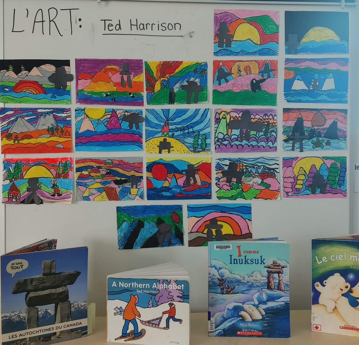 TED HARRISON & «le grand nord» inspired artwork by 1 Morgan! @LeMarchantElem