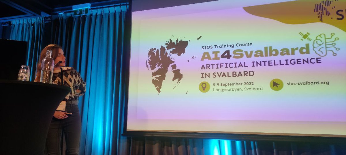 Despite the storm, it felt good to be back to Tromsø!  This year at #ArcticFrontiers2024 I got the opportunity to share some experiments with #SAR and #AI for sea ice surface studies
My 2nd talk was dedicated to the outcomes of the @sios_svalbard training course #AI4Svalbard❄️🧠