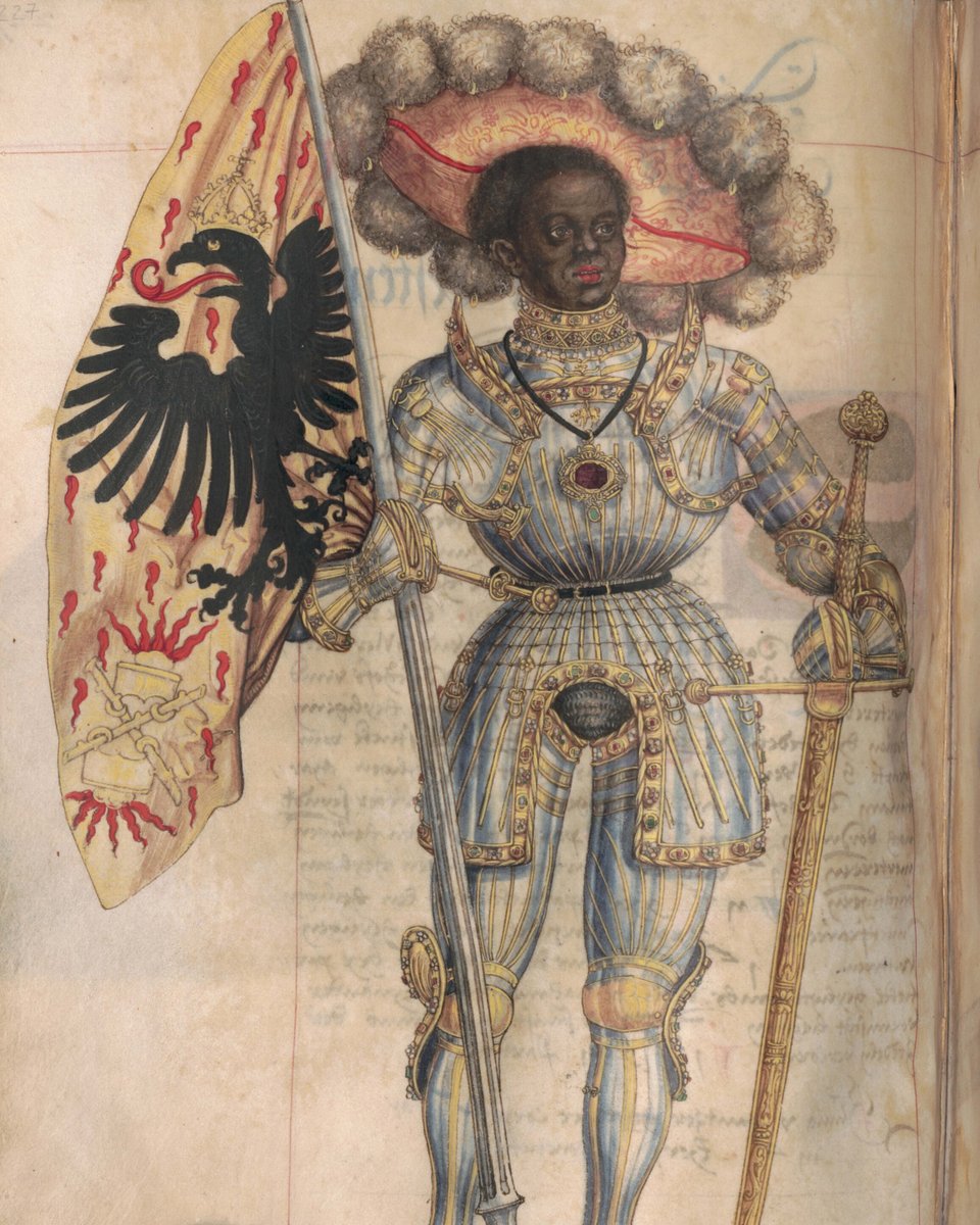 GettyMuseum's tweet photo. The medieval world was a much more diverse place than it is often given credit for.

Kick off Black History Month by meeting the Black knight of the round table and exploring artworks that show a diverse Middle Ages: https://t.co/rObbUbDZVP https://t.co/o06rIWGgDJ
