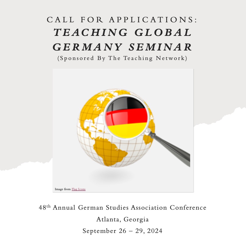 GSATeaching's tweet image. It&apos;s on! The Teaching Network is sponsoring a seminar about Teaching Global Germany at @TheGSA #theGSA2024 meeting. Read more about the seminar &amp;amp; how to apply in the below images at thegsa.org/blog/cfa-semin…. Apps due by Feb 23 via the Open Water Portal (thegsa.secure-platform.com/48/).
