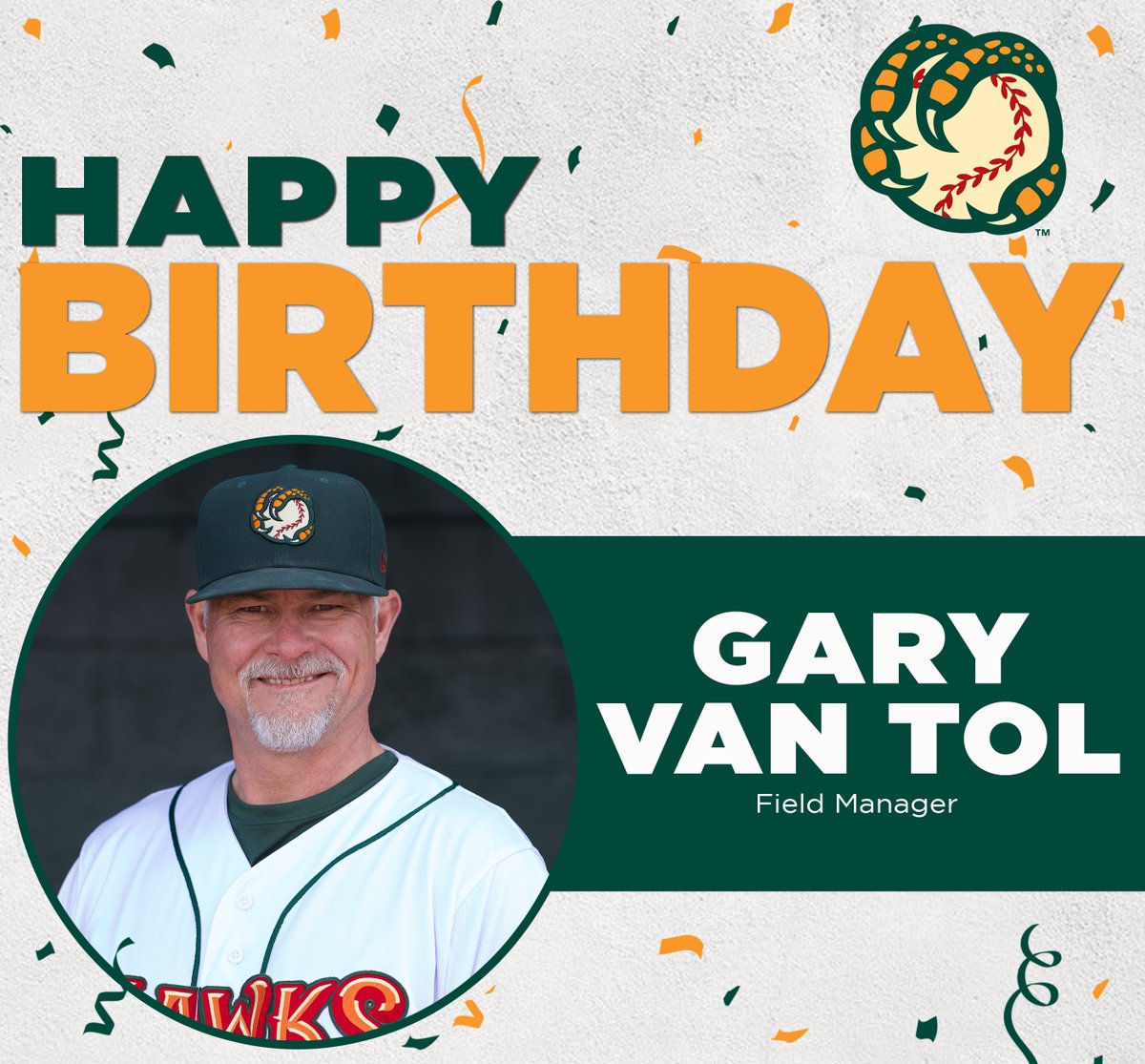 BoiseHawks's tweet photo. Please join us in wishing our skipper, Gary Van Tol, a very happy birthday today!🥳 https://t.co/YfXEINVssK