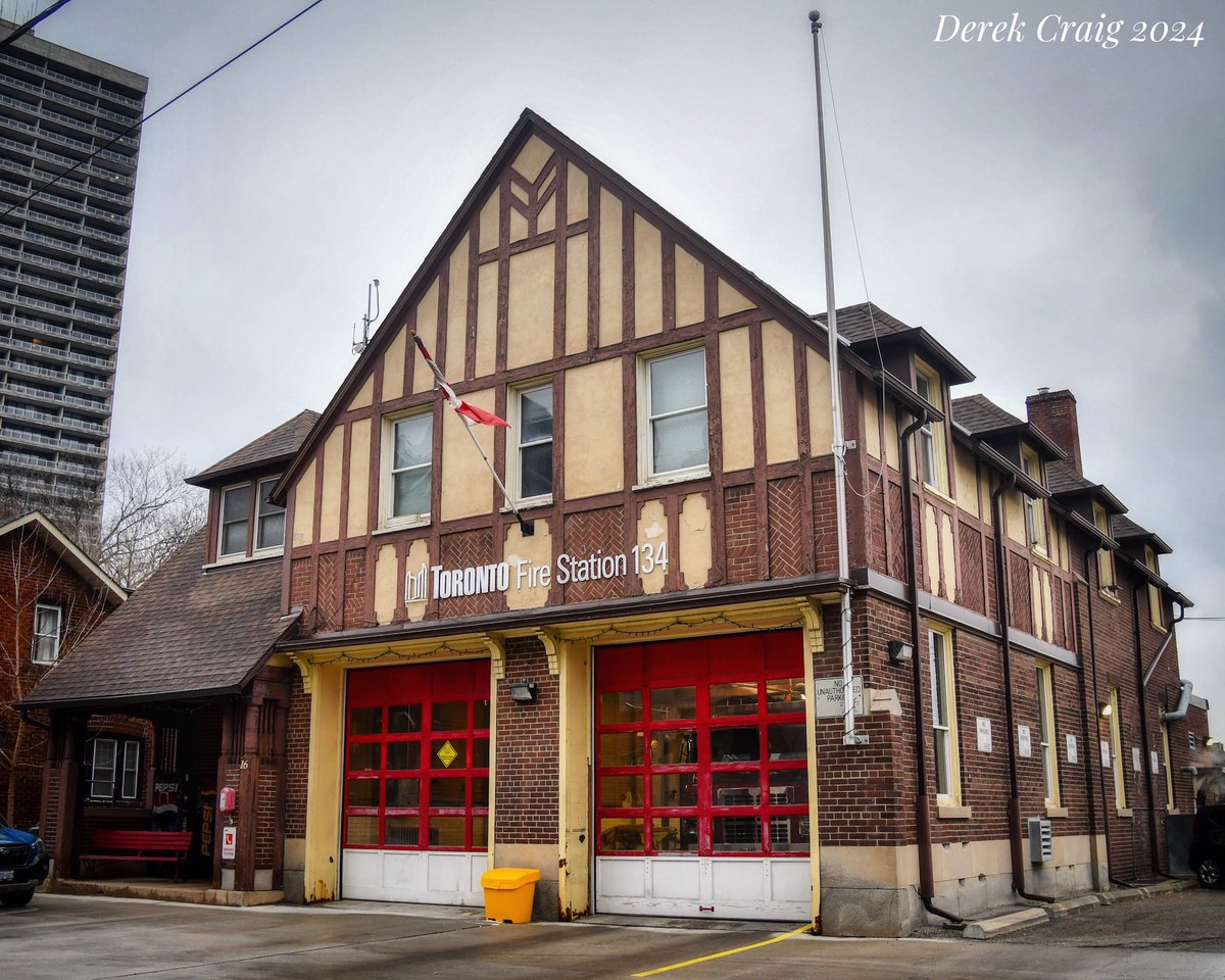 #Toronto Fire Services Station 134, formerly TFD Station 28. This hall, built in 1932 is located in Midtown Toronto and home to Pumper 134. This single truck hall responds to approximately 3000 calls per year. @TPFFA @Toronto_Fire
