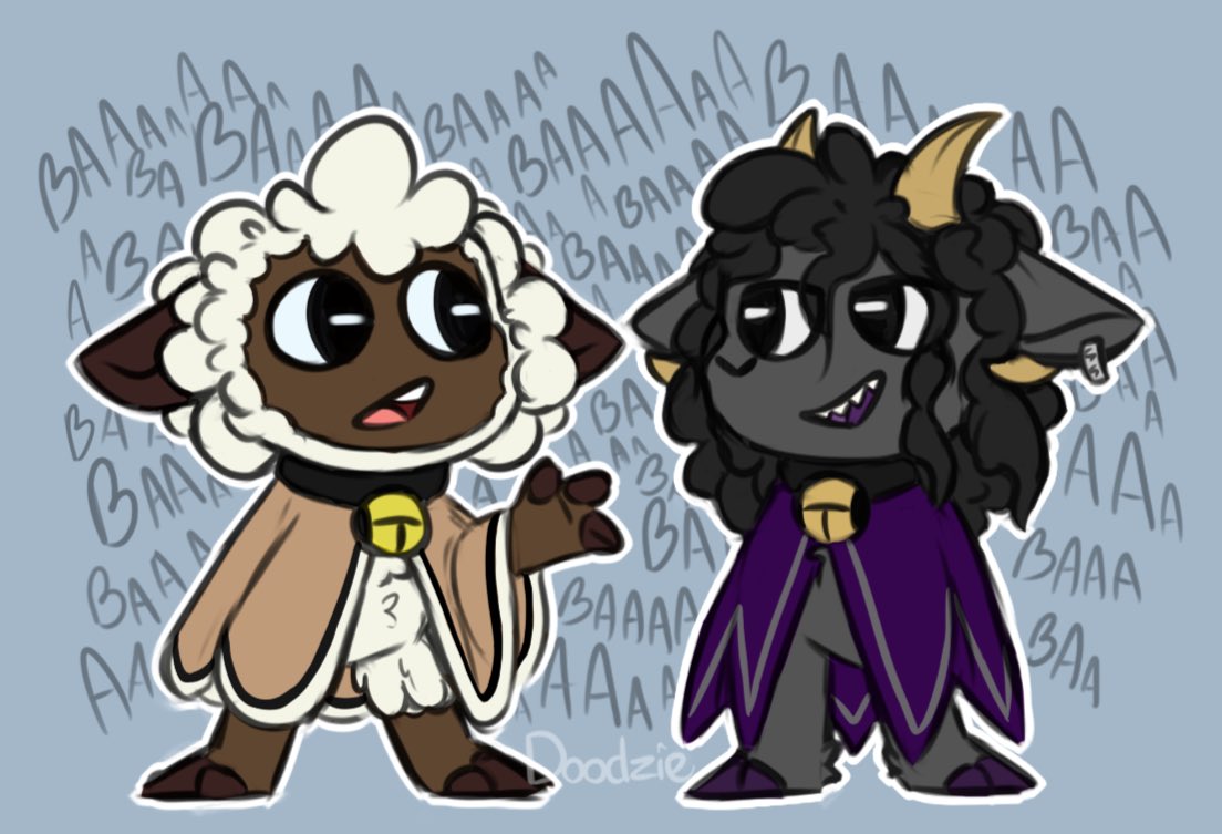 fnafdoodle's tweet photo. CotL themed commission for @/bliss on Discord (feat. @SleepySheepy17) 👀

Real baaa hours https://t.co/8WQWZia4Au