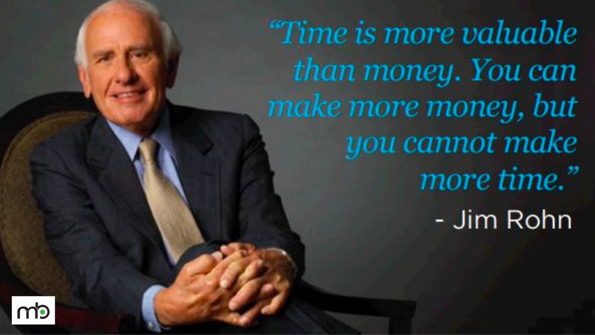 MyBusinessPod's tweet photo. "Time is more valuable than money. You can make more money, but you cannot make more time." - Jim Rohn ⏳💰💰⏳
#time #moretime #mybusinesspod https://t.co/f42h7T8aR1