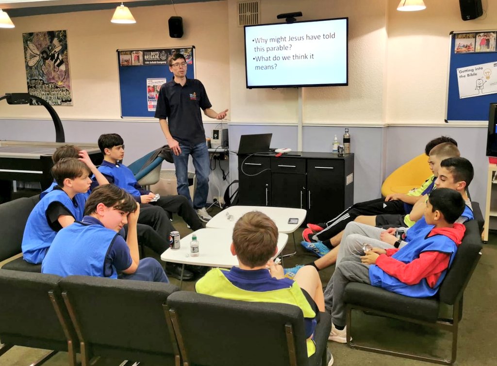 Tonight our Company and Senior lads had a busy night of games and activities... with football, basketball, table tennis, come game and more as well as devotions!!! #BBadventure