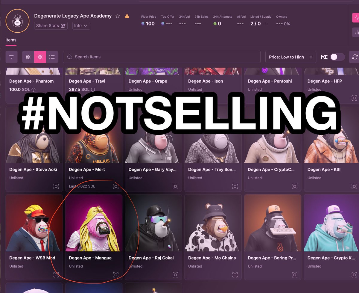 Congrats Seb, 

welcome to the not selling team 🤝
1/1 apes are the best 😎