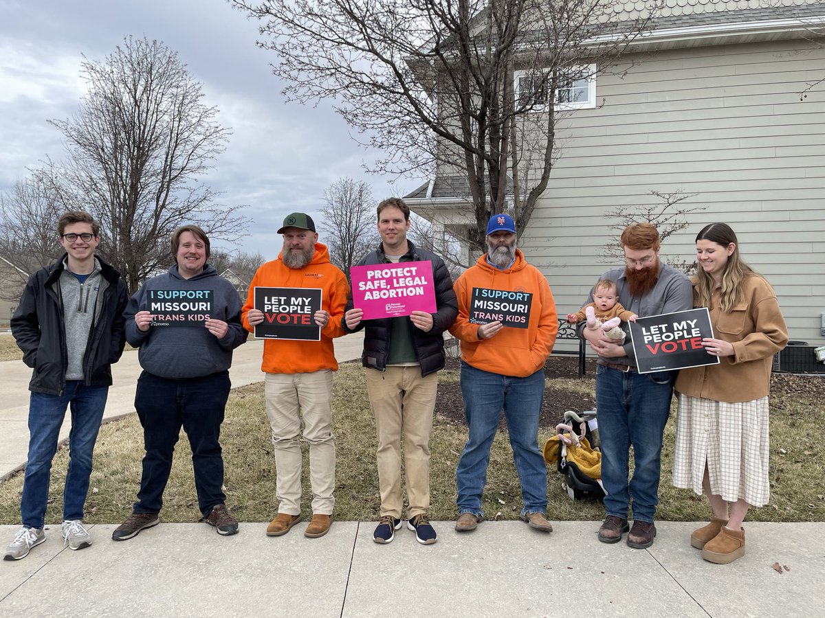 The most anti-choice extremist in the #Moleg now wants to represent Columbia in Congress. So we showed up to her first mid-Mo event to let her know Boone County #StandWithPP & says no to hate