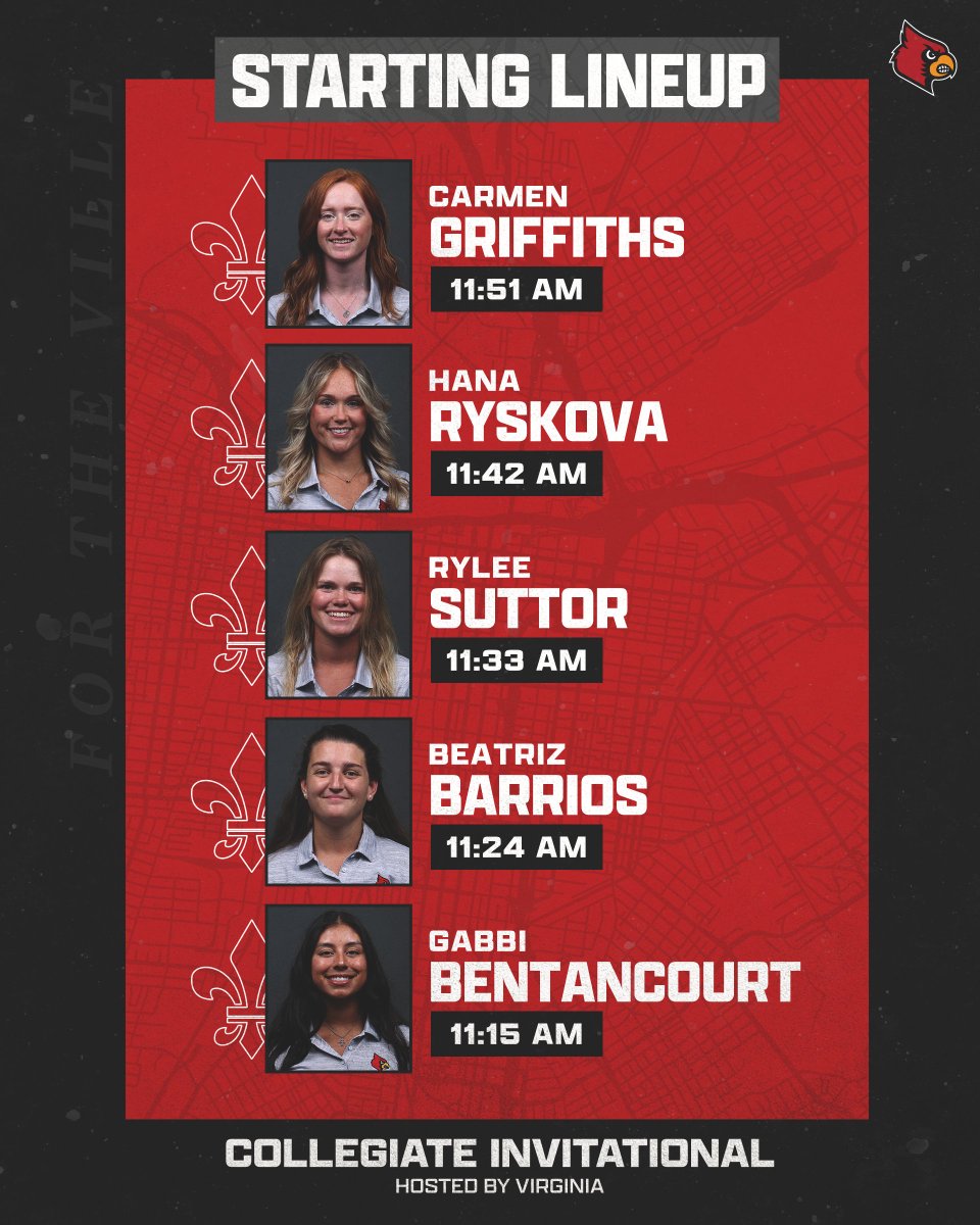 LouisvilleWGOLF's tweet photo. Here's how we're lining up for the Collegiate Invitational this weekend ‼️

Live Scoring: https://t.co/JLCi7FADoA

#GoCards https://t.co/EgJPx4LMRF