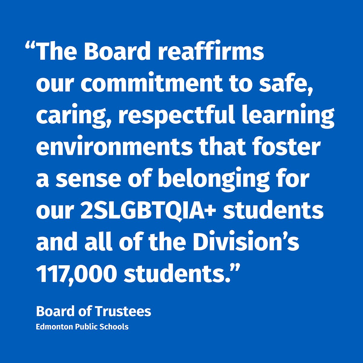 Read a statement from the Edmonton Public Schools Board of Trustees on the province’s gender-related announcement: epsb.ca/news/boardoftr…
#yeg #EPSB