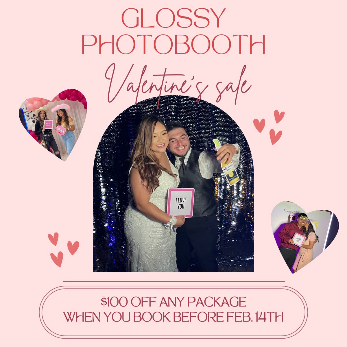 NissaGarcia's tweet photo. Valentine’s Photobooth Special 🤍

$100 off any package we offer, if you’re interested please message me!

If not a RT would be greatly appreciated, located in the Austin TX area 🤞🏽 https://t.co/CqQuqRybqf
