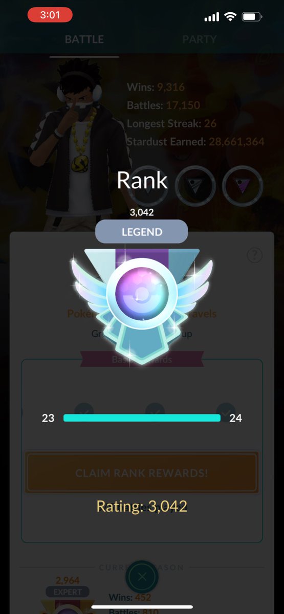 iMajorCarnage's tweet photo. Obligatory Legend post.😎Guzzlord was the MVP this time around. Also a nice reward 👀 #pokemongo #gbl #pokemon https://t.co/VJG8aOmI8P