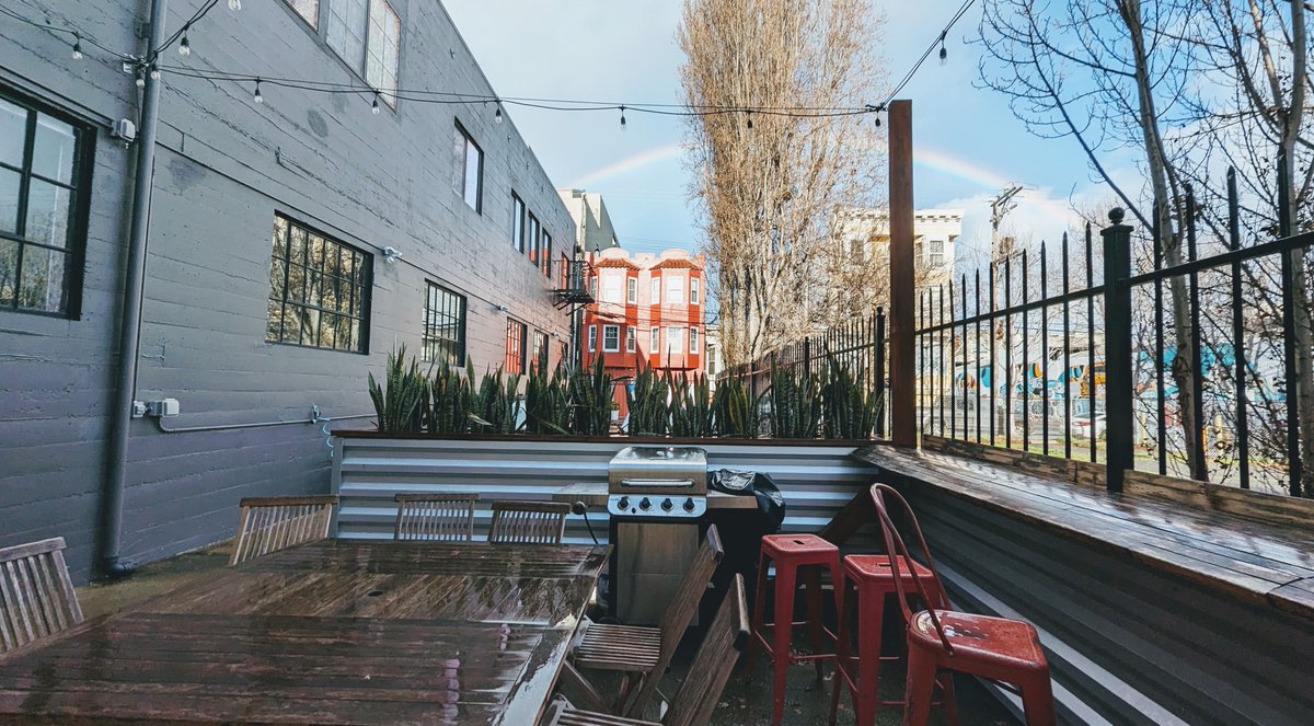 Can't wait to host our first "House of AI" event tonight! And look at that rainbow to greet all of our guests 🌈