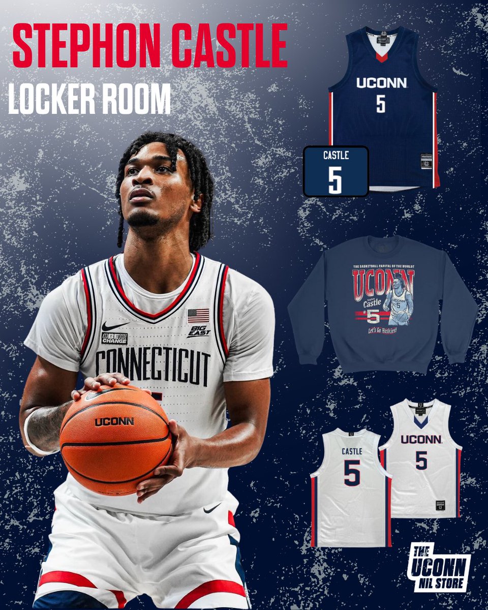 UConnNILStore's tweet photo. 🔥LOCKER ROOM HIGHLIGHT🔥 Stephon Castle put up a FIGHT against Providence last night! Check out his locker room for more merch🥵

https://t.co/UWhveRoVUt

#uconn #uconnhuskies #uconnmbb #stephoncastle #stephcastle https://t.co/bUaKyvZu6D