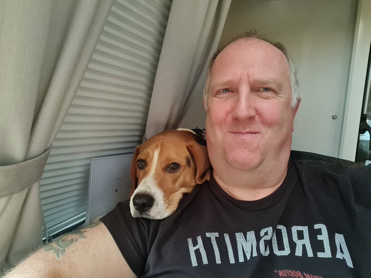 This is how he is when I am working.