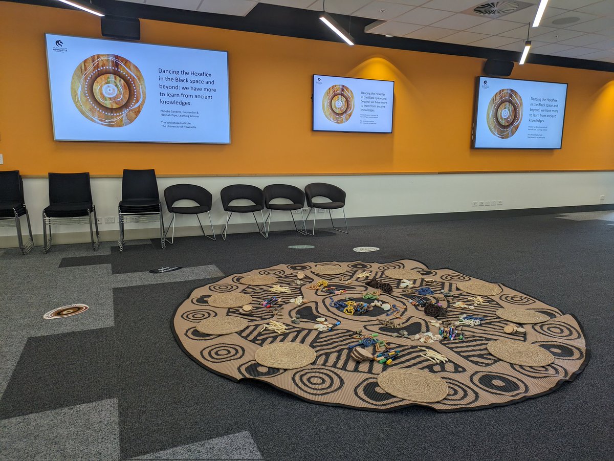 Dancing the Hexaflex in the Black space, ANZ ACBS Chapter Conference, Newcastle with Phoebe Sanders and Hannah Pipe.