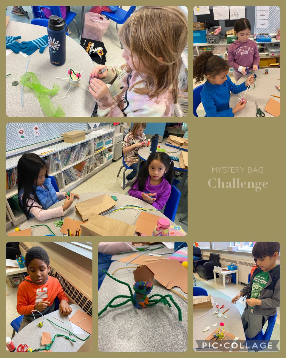 MrsEaton_BER's tweet photo. Students were so creative during our ‘Mystery Bag’ STEAM challenge. They used items in their bag to create a never seen before creature and then they told us what habitat it would live in (based on its features). https://t.co/8XDgcNoqjl