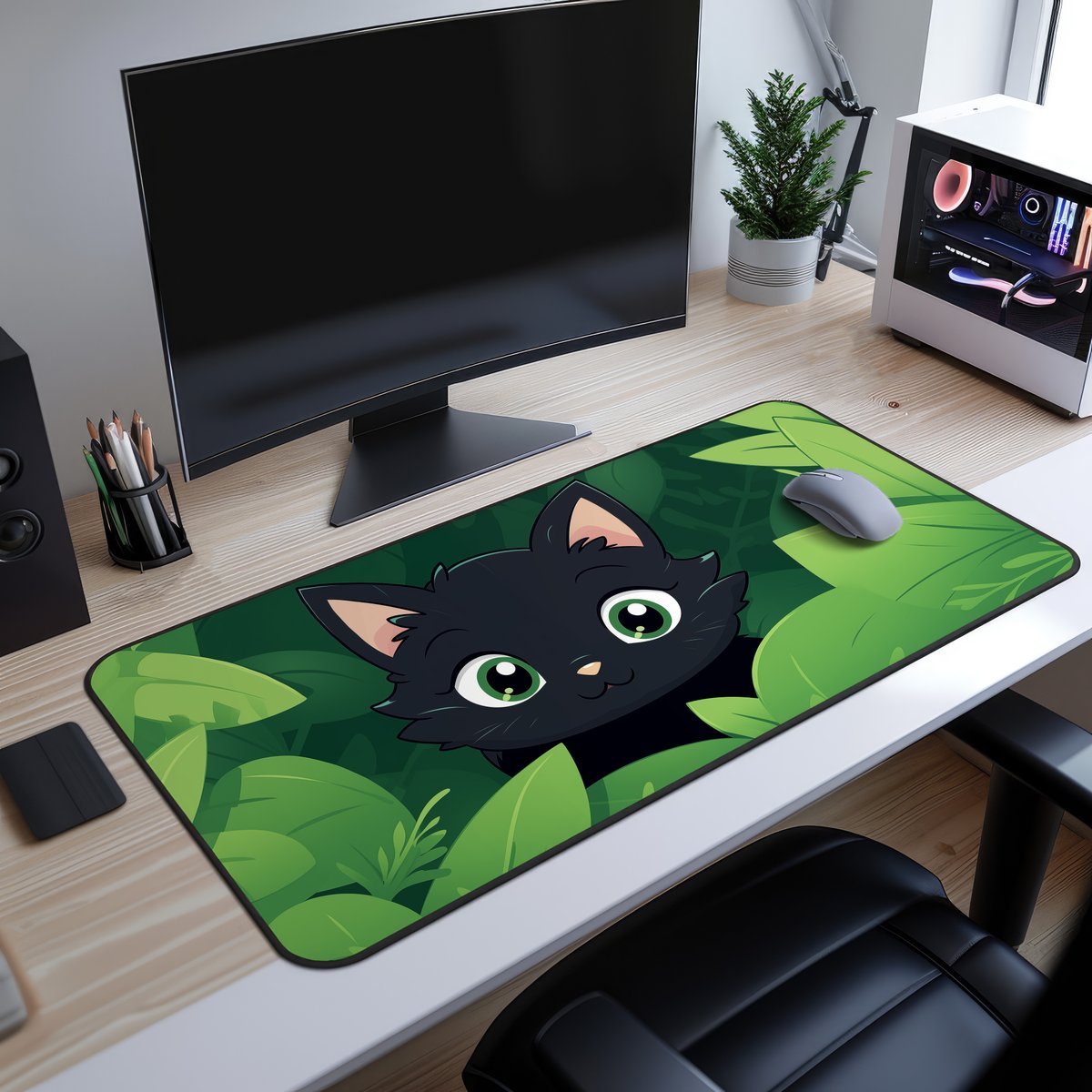 bandlystore's tweet photo. Our Cute Kawaii Black Cat Desk Mat is the purr-fect addition to your desk or gaming setup!

https://t.co/89StU9OND3

#KawaiiCatDeskMat #CatDeskMat #KawaiiDeskMat #CuteGreenDeskMat #KawaiiDeskDecor #OfficeDeskMat #KawaiiMousePad #LargeDeskMat #CartoonDeskMat #CatPersonGift #Cats https://t.co/7d6SzwsNYg