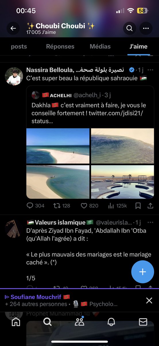 perle731's tweet photo. @Choubichoubi213 @sofianemarocain T’es vachement hypocrite quand même quand on voit les posts que tu likes.
Le Sahara est marocain et dakhla est une ville marocaine et si ta un problème avec ça tu sera jamais notre sœur kawad https://t.co/iSfsE8tL4j