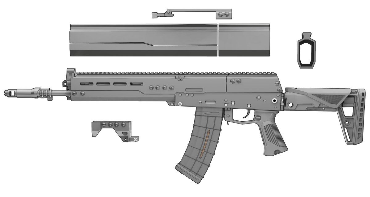 C-400EX chassis concept for AK-12/15/19

The concept relies heavily on aluminum extrusion chassis frames. The frames are expected to be cheaper, lighter, and easier to machine than billets.