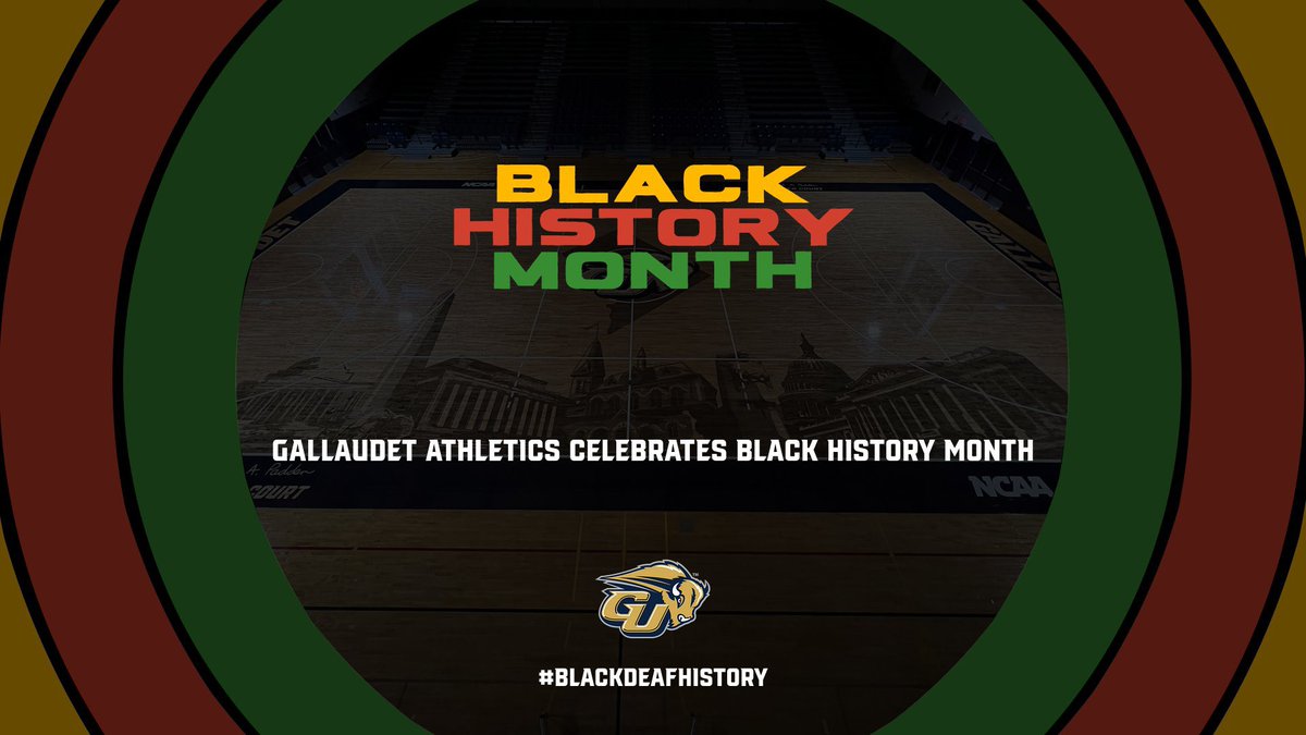 Gallaudet University Athletics is proud to celebrate Black History Month. We look forward to celebrating our Black alumni and student athletes during this month. Go Bison! #GUBison #BlackHistoryMonth #DeafBlackHistory #BlackDeafHistory