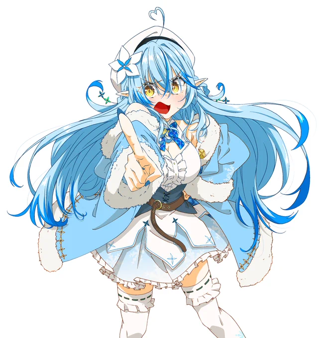 んおおおおおおおきたぁあああああああ昨日は皆様ありがとうございましたな日だった…(';ω;`)!!!今日もがんばるで今日の再掲絵は!指差しラミィちゃん!!!! 