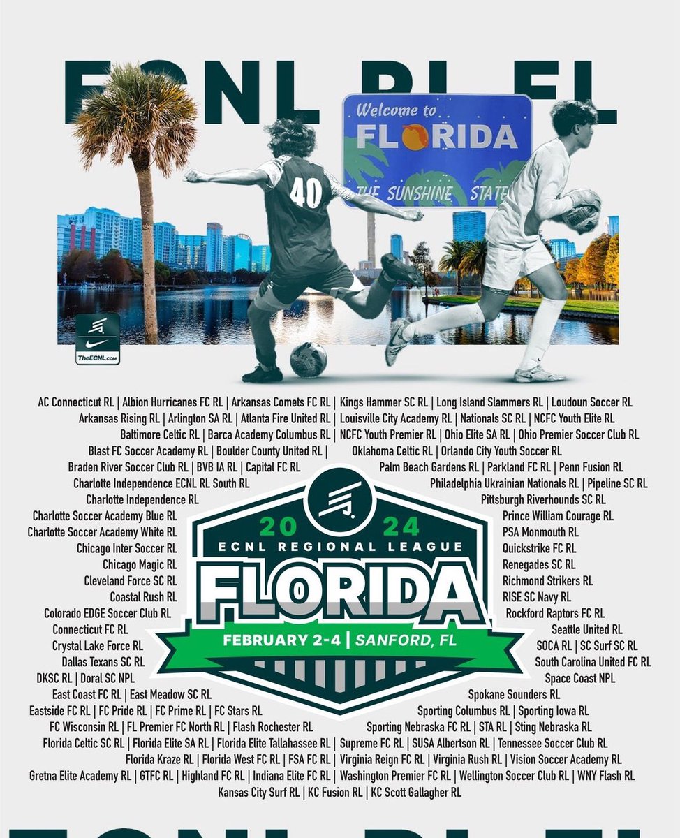 Excited to be participating in the ECNL RL Florida event this weekend!
<a href="/HPUMSOCCER/">High Point University Soccer</a> 
<a href="/ElonMSoccer/">Elon Men's Soccer</a> 
<a href="/LouCityAcademy/">Louisville City FC Academy</a> 
<a href="/ECNLboys/">ECNL Boys</a> 
<a href="/cmattingly97/">Chris Mattingly</a>