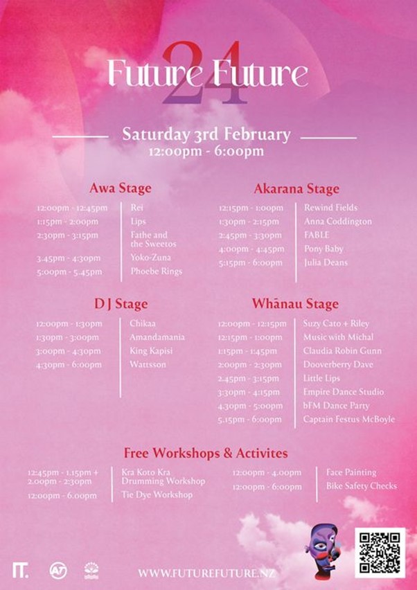JoJohnson5's tweet photo. #FutureFuture schedule and map - Saturday 3 Feb from midday on the Waterview shared path - see you there! More info and free tix available here: https://t.co/8z94whaJaz ๐ถ๐ฒ๐ด๐๐งโ๐ค๐ฅ๐ถ๐๐ฎ๐ฅณ @AklTransport @AklCouncil https://t.co/4f0bOVGSkR