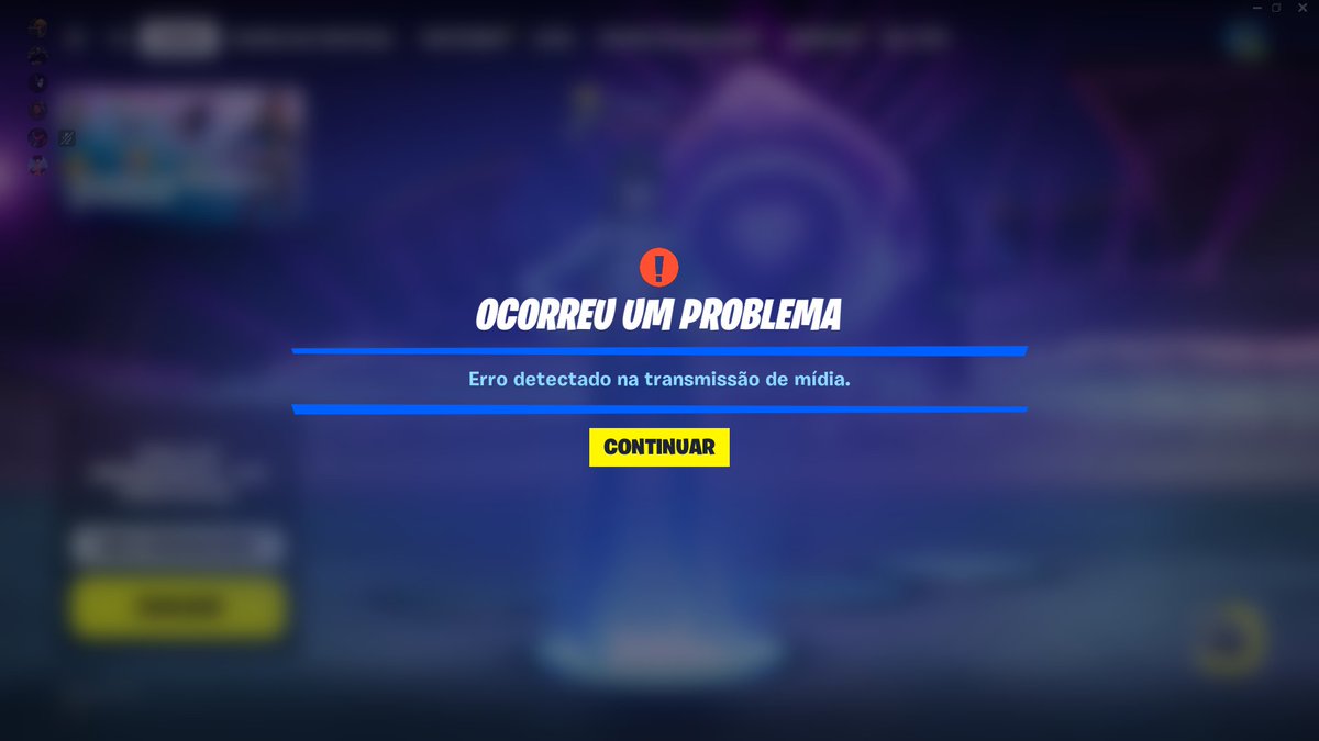 Purkotz's tweet photo. @FortniteStatus Hi, every time I try to play some music at the festival I get disconnected and go back to the lobby and then this message appears! https://t.co/BGrUH4QeFo