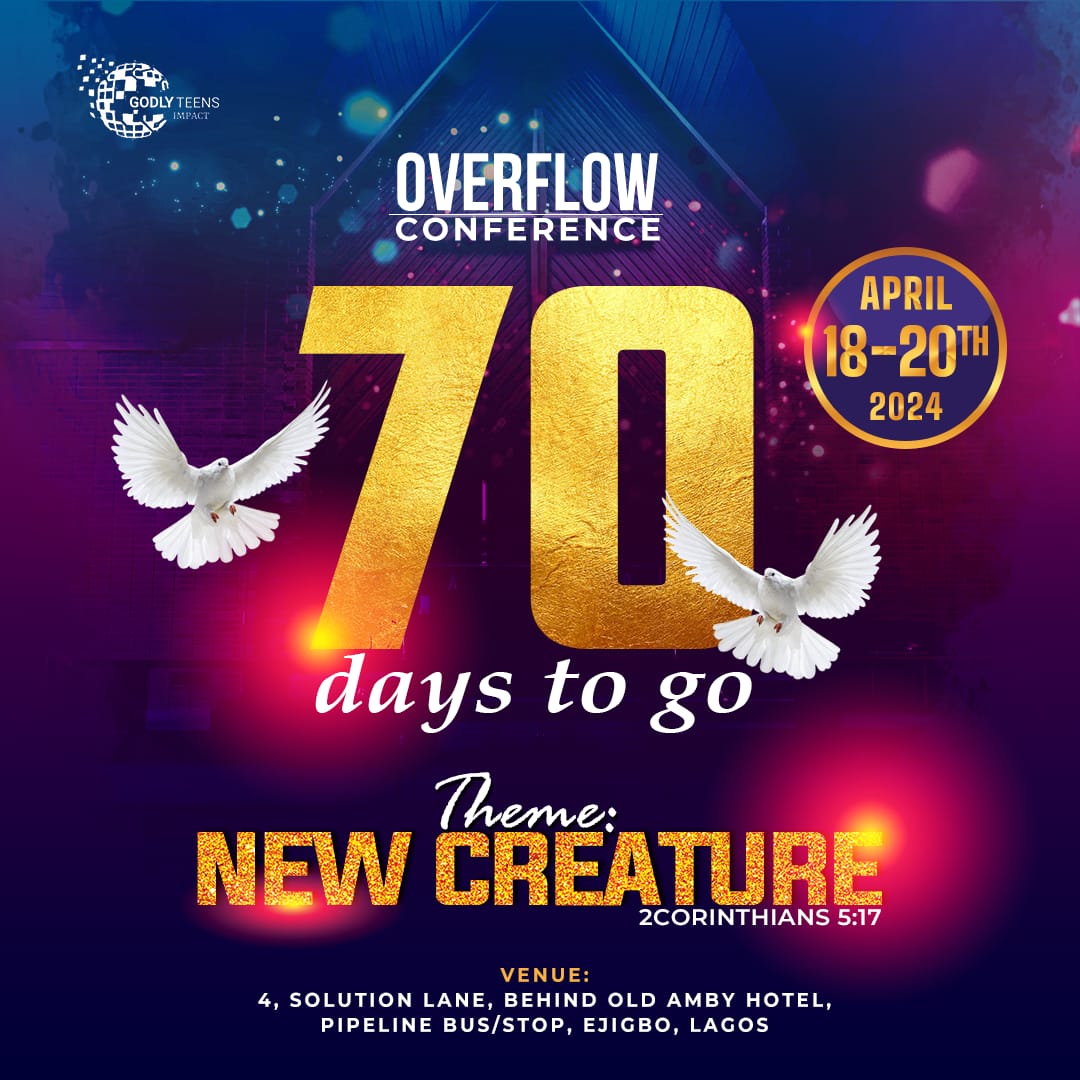 Oluwape56232045's tweet image. Get ready to receive that which God has promised us.

Register now: bit.ly/GTi_Overflowco…

*#gti*
*#overflowconference*
*#newcreature*
*#100daysfast&amp;amp;prayer*
*#april edition*
*#1millionsouls*