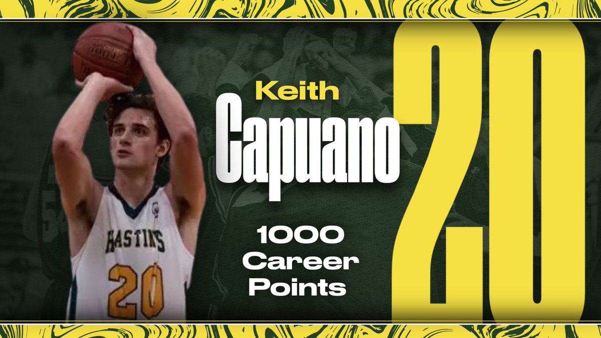 Keith Capuano is the 11th person in Hastings Boys Basketball history to reach 1000 Points Congrats @KeithCap20 You deserve it!!!