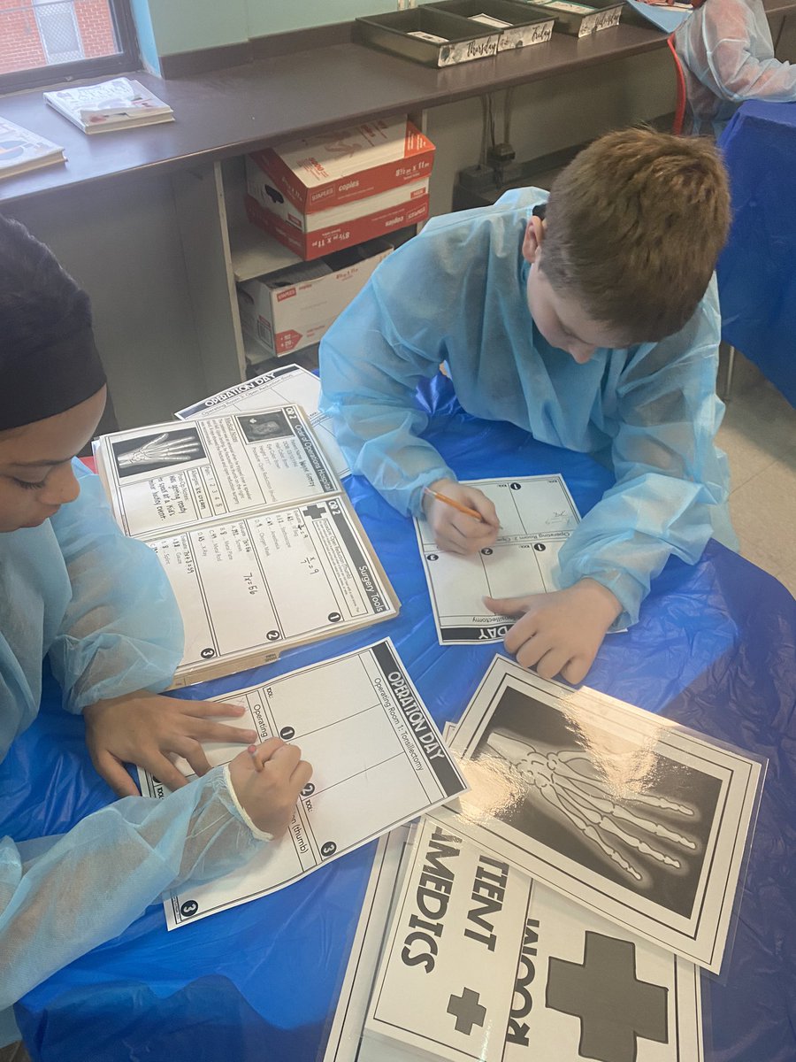 MeesonAlexa's tweet photo. ��� Spent the afternoon in the Operation Hospital with students-turned-surgeons! 🚑 Solving equations was the prescription for success, and now they're ready to heal the world, one math problem at a time! 💡 #STEMeducation https://t.co/KhDq3acMNh