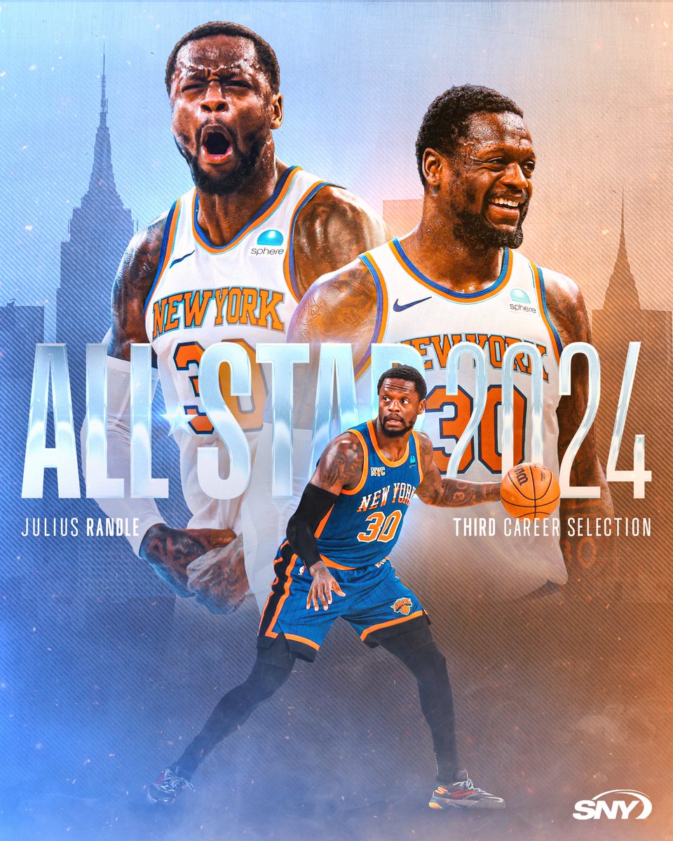 sny_knicks's tweet photo. JULIUS RANDLE IS AN ALL-STAR FOR THE THIRD TIME! ⭐️⭐️⭐️ https://t.co/IHSyPjAAzj
