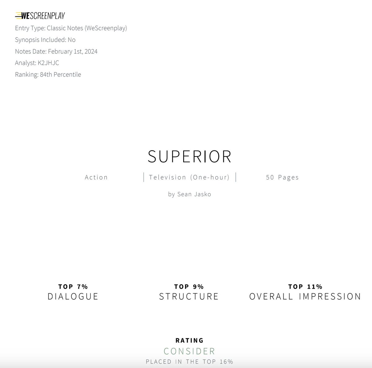 SeanJasko's tweet photo. Today has been quite the day 🥰🥹 #Superior #Superheroes #ScreenwritingTwitter #WeScreenplay https://t.co/hoUrx9VnSS