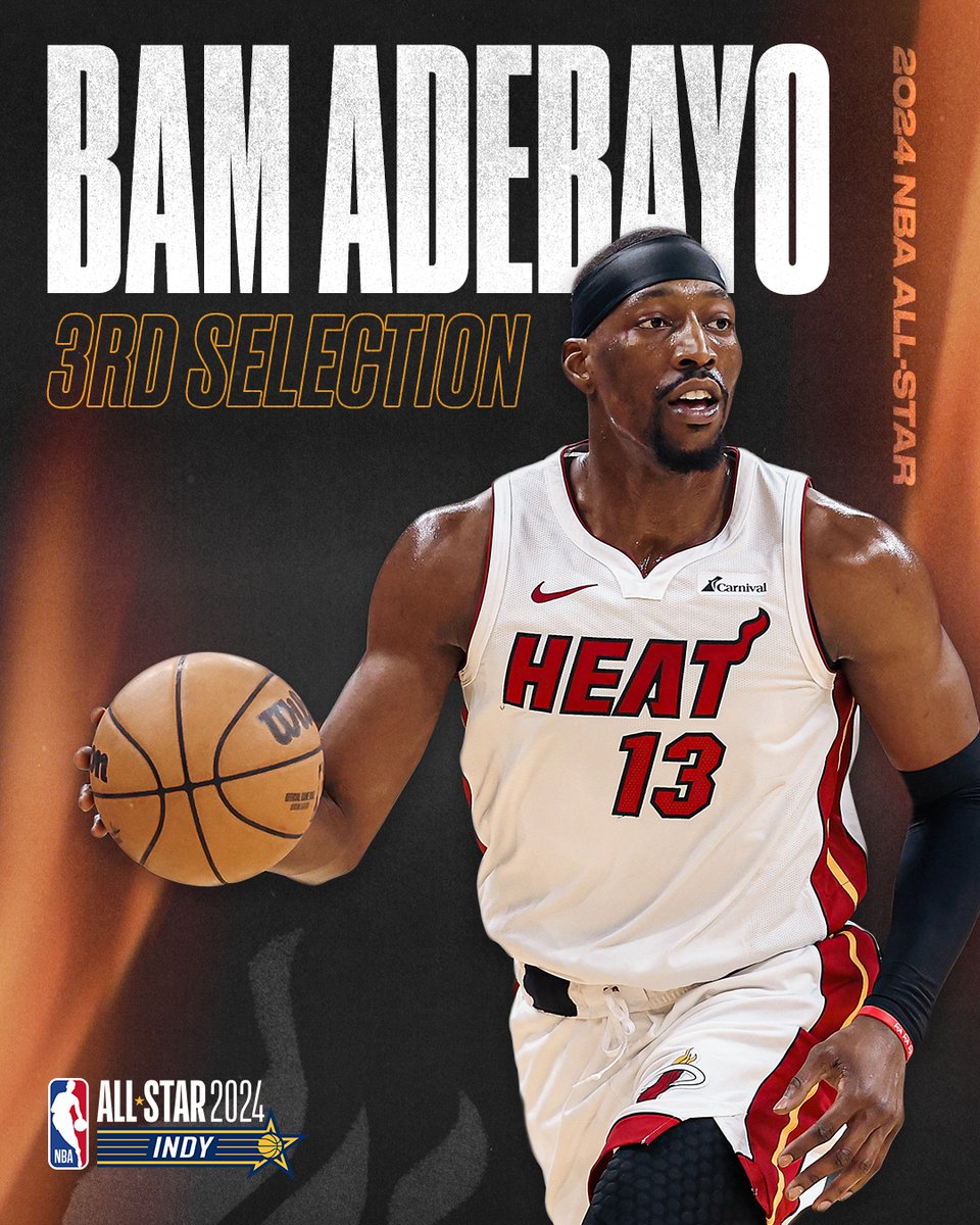 MiamiHEAT's tweet photo. Our Captain, Our All-Star ⭐️

Congrats, @Bam1of1! https://t.co/mh1STN0fCf