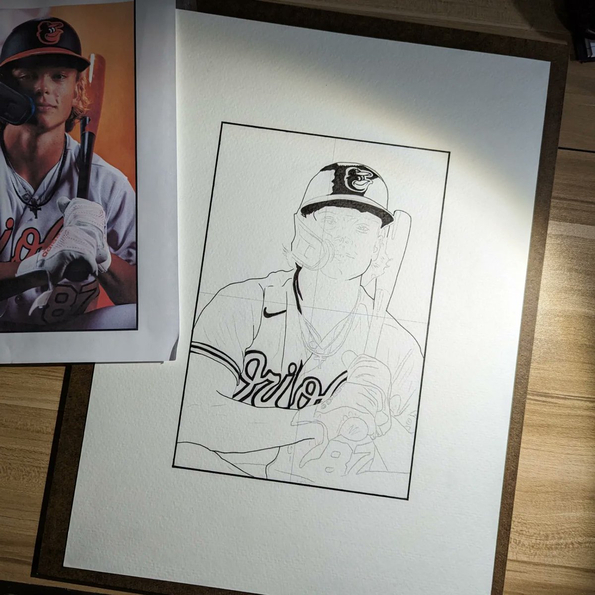 JasonYoderArt's tweet image. Another Jackson Holliday piece...this time some non-digital art, for a little change of pace. Mixed media piece using a variety of goodies...Micron (inks), markers, eventually watercolors...and maybe even some colored pencil for good measure. We'll see where it goes!