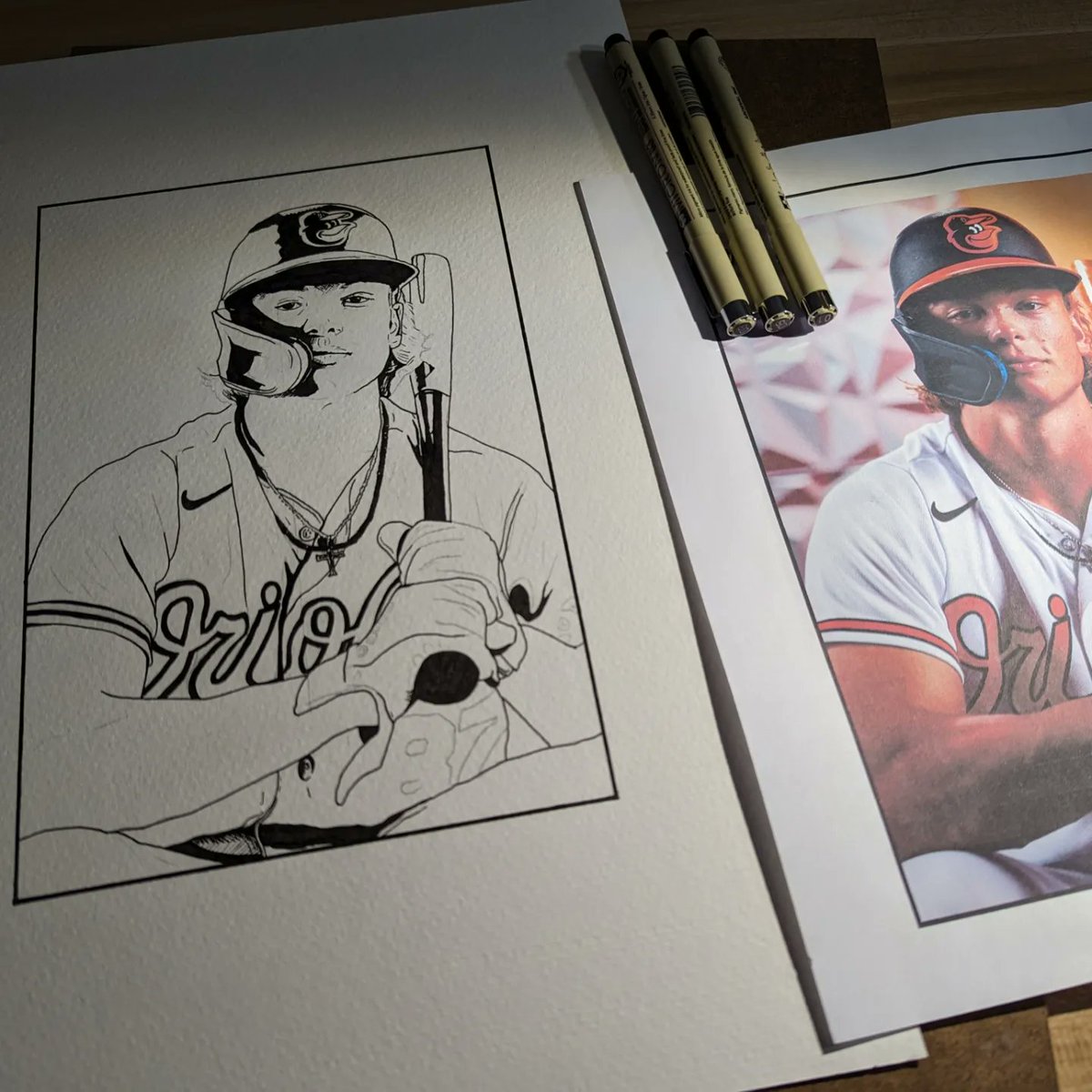 JasonYoderArt's tweet image. Another Jackson Holliday piece...this time some non-digital art, for a little change of pace. Mixed media piece using a variety of goodies...Micron (inks), markers, eventually watercolors...and maybe even some colored pencil for good measure. We'll see where it goes!