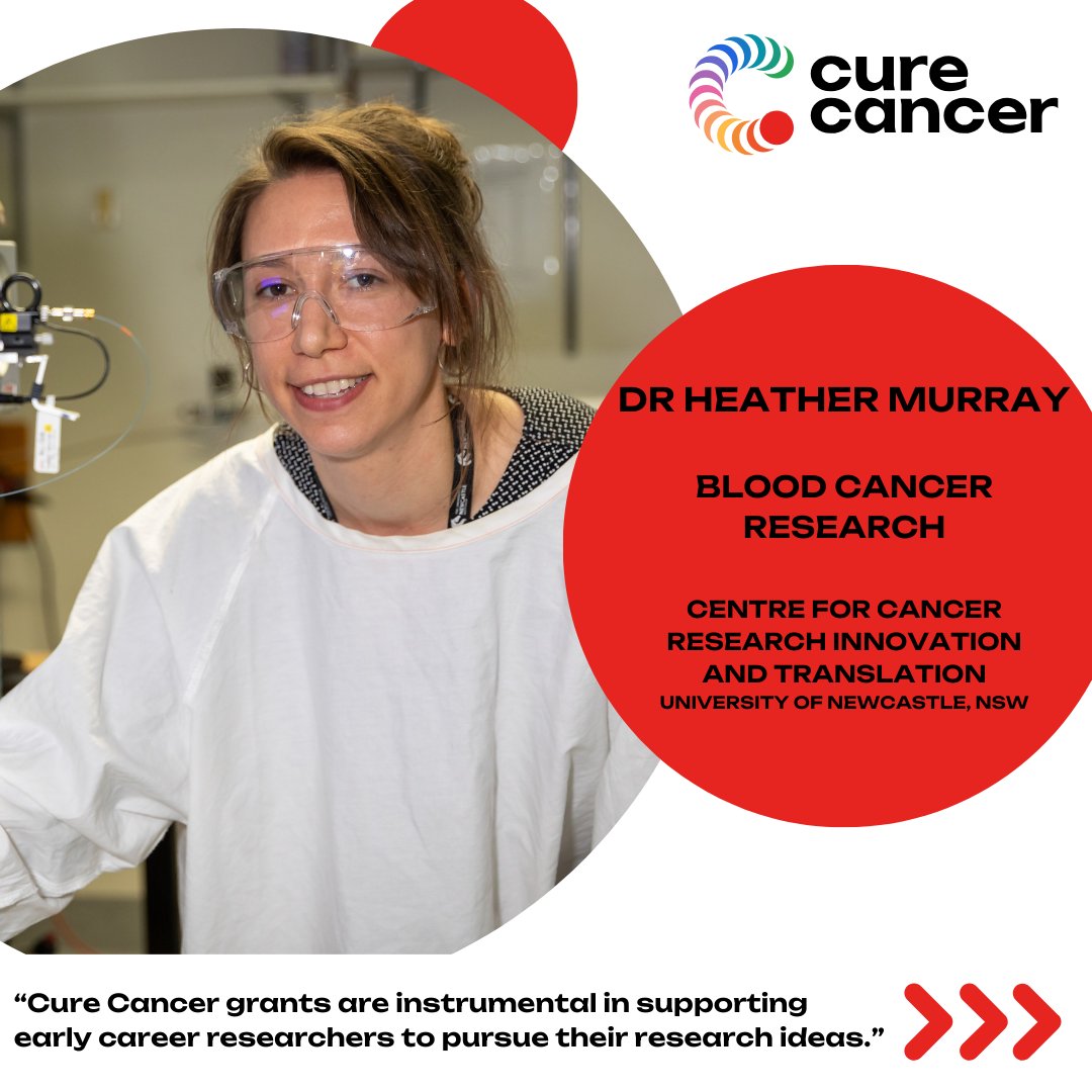 CureCancerAu's tweet photo. This remarkable group will carry out research projects in the following areas: 

Blood Cancer - @DrHeatherMurray – Centre for Cancer Research Innovation and Translation at @uni_newcastle and Dr Emily Gruber - @PeterMacCC at @unimelb https://t.co/q54XLjBx1I