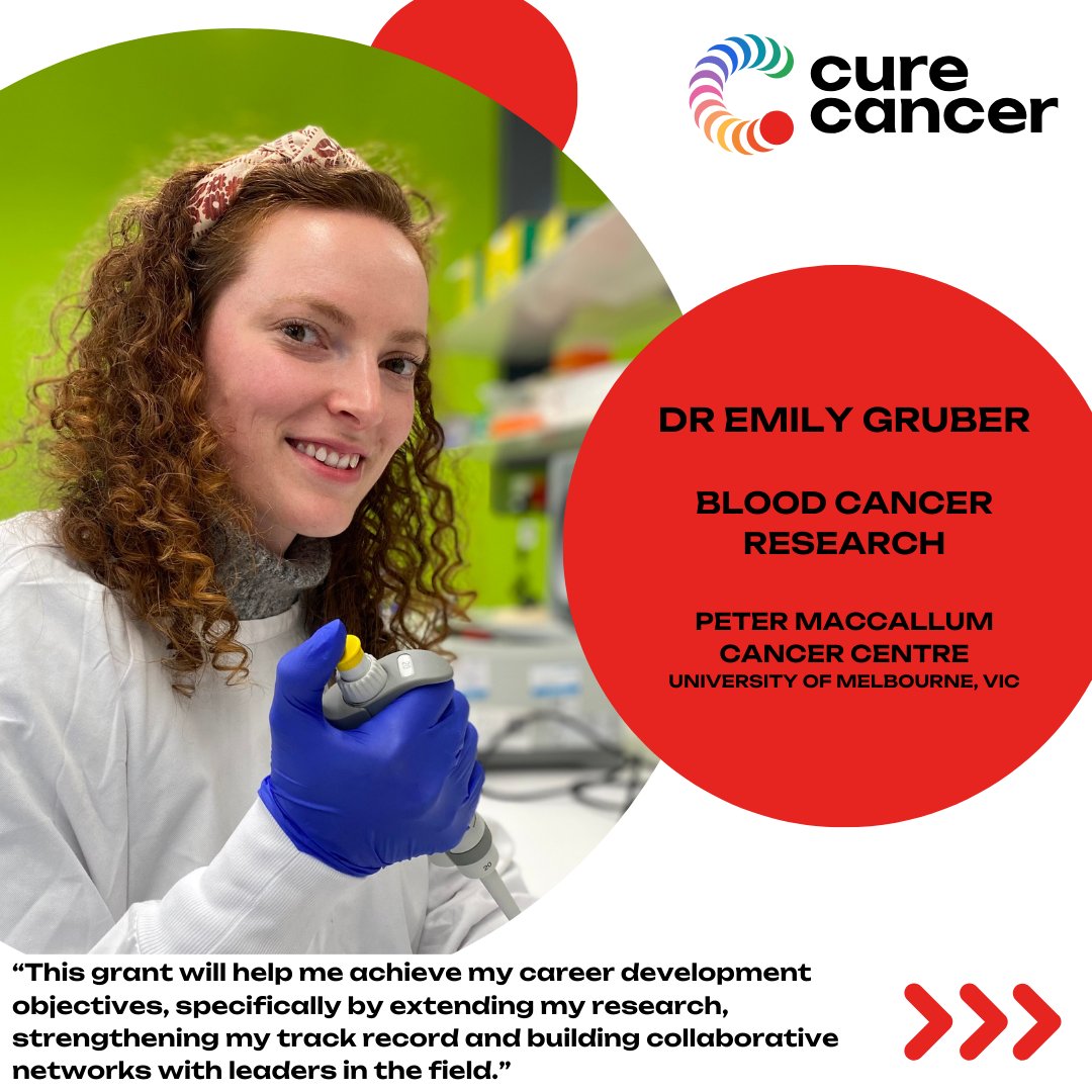 CureCancerAu's tweet photo. This remarkable group will carry out research projects in the following areas: 

Blood Cancer - @DrHeatherMurray – Centre for Cancer Research Innovation and Translation at @uni_newcastle and Dr Emily Gruber - @PeterMacCC at @unimelb https://t.co/q54XLjBx1I