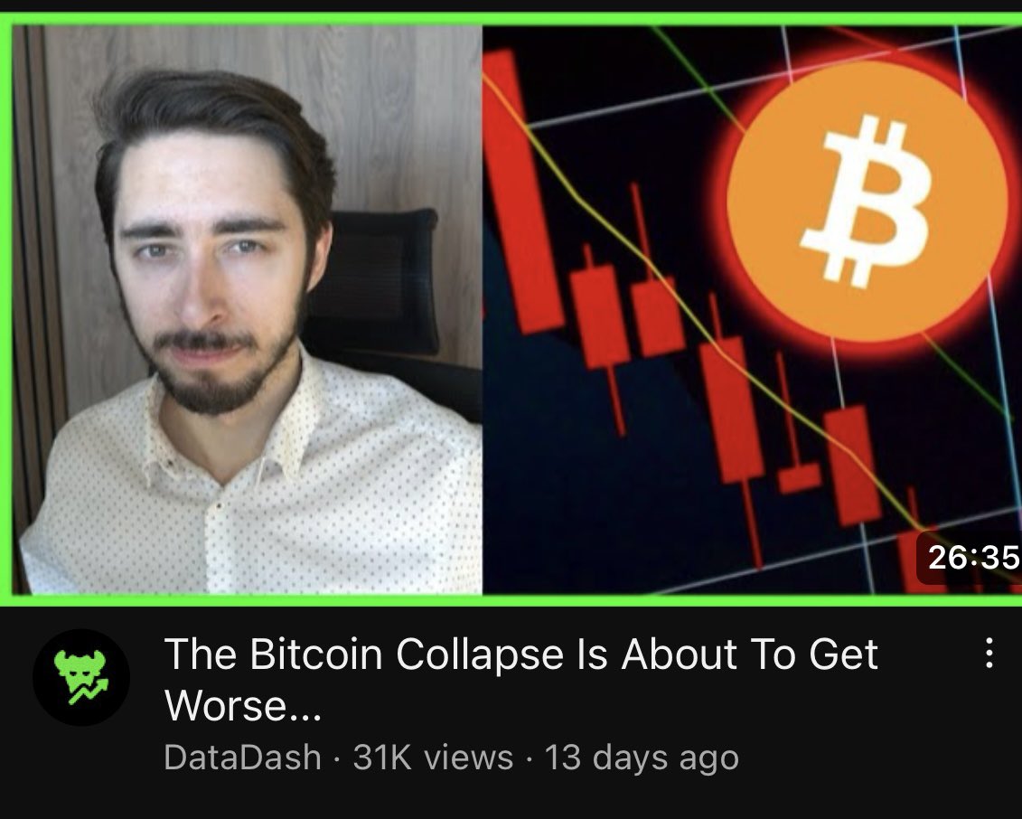CryptoBullGod's tweet photo. #CBG = Positivity, Realism, Education, Logic, Enthusiasm, Probabilities, Appreciation

#DataDash = Death, Despair, lackadaisical, uninformative, biased, tainted, salty vagina
@Nicholas_Merten 

#Bitcoin is dead😭🤡

$btc #btc #crypto https://t.co/WjOLlxpTok