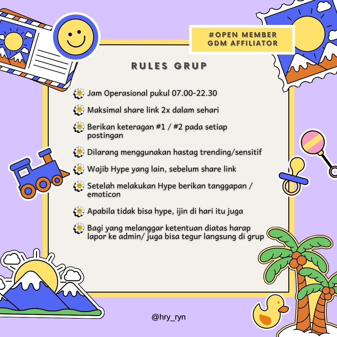 Ada yang mau gabung gdm affiliate ga nih?? Lakuin ini dulu yaaa : 
• Follow aku 
• Bantu RT + Like postingan ini
• Reply done 

Nb: Aku add nanti diluar jam operasional grup 

#Shopee #shopeefinds #ShopeeDiskon80Persen #affiliate #shopeeaffiliate #zonauang #zonajajan