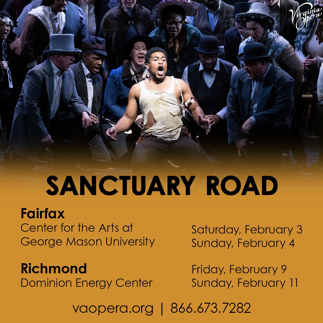 vaopera's tweet photo. #SanctuaryRoad is coming to @gmu_cfa! We hit the stage on Saturday at 7:30 p.m. and Sunday at 2:00 p.m!: https://t.co/08FefIbzGF

#vaopera #opera #meetopera #sanctuaryroad #neonnfk #visitnorfolkva #rvatakesthestage #loveva #blackhistory #bhm https://t.co/iSAqxUSgf3