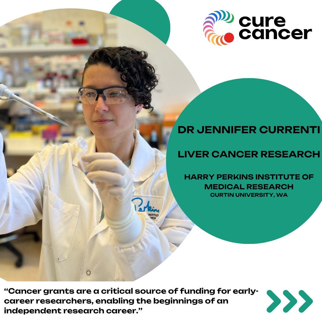 Research grant recipient for pioneering research on liver cancer: @JenCurrenti - @PerkinsComms at @CurtinUni